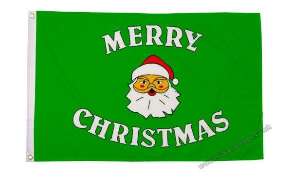 Merry Christmas Green Flag